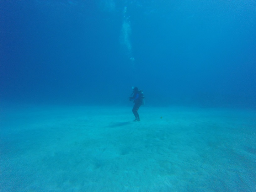 Cozumel walking underwater