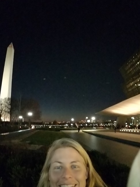 NMAAHC and washington monument selfie