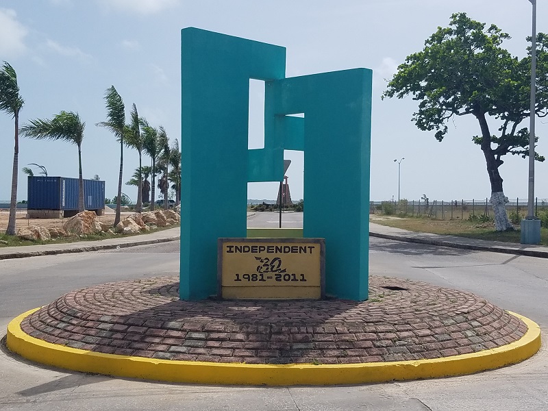 Belize City independence monument