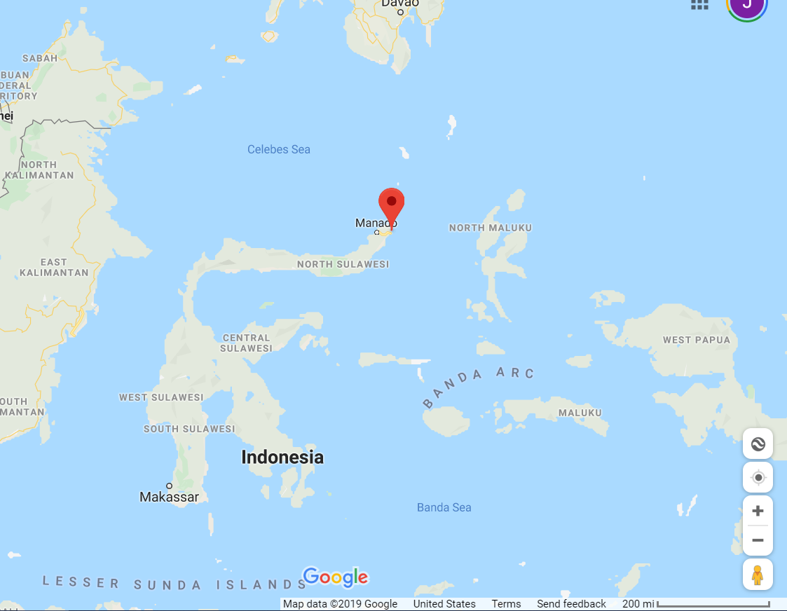 north sulawesi map
