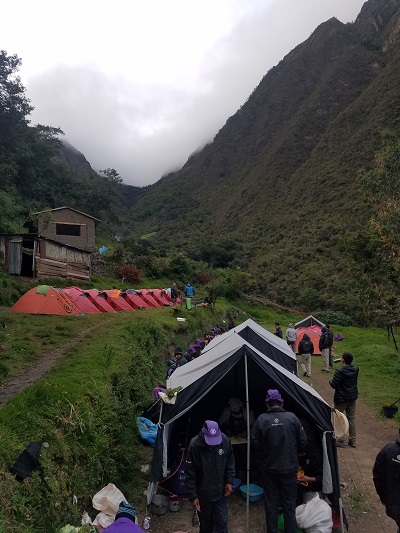 inca trail campsite G adventures