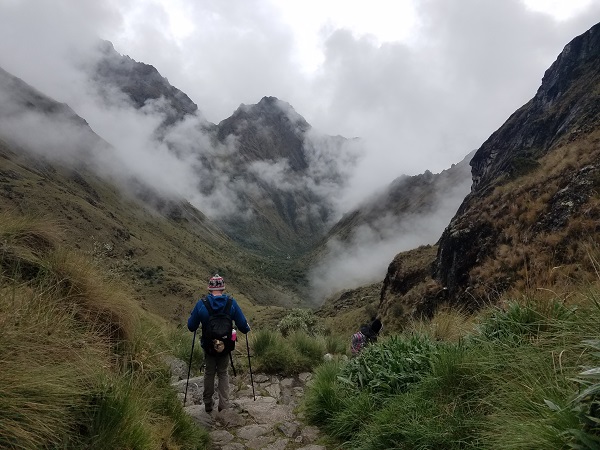 Inca trail downhill peru